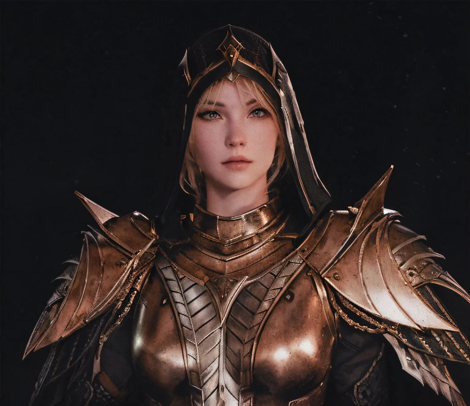 blonde woman in armor with serious expression and armor on display, lineage revolution style 2, portrait knight female, armor focus on face, female character, character up close, character up close, beautiful female paladin, close do personagem, 8k Character Details, Dragon portrait, female paladin portrait, hyperdetailed fantasy character, from lineage 2