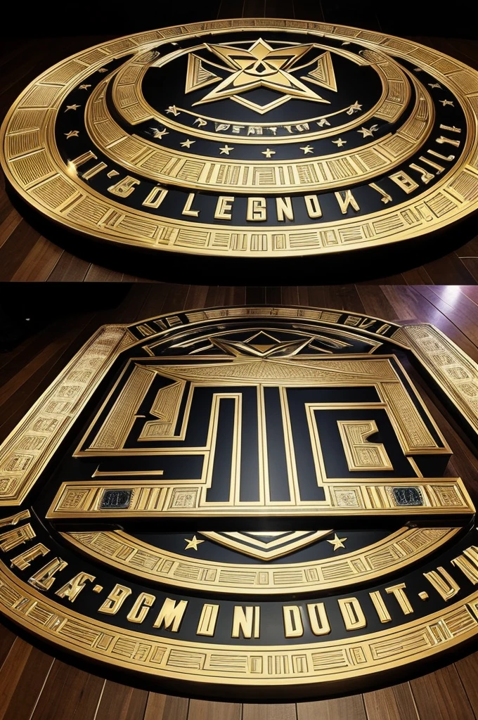 I would like a wrestling belt with personalized plates on the sides like those of WWE and in the center the main plate in the shape of an inverted pentagon with the design of the NXT UK championship