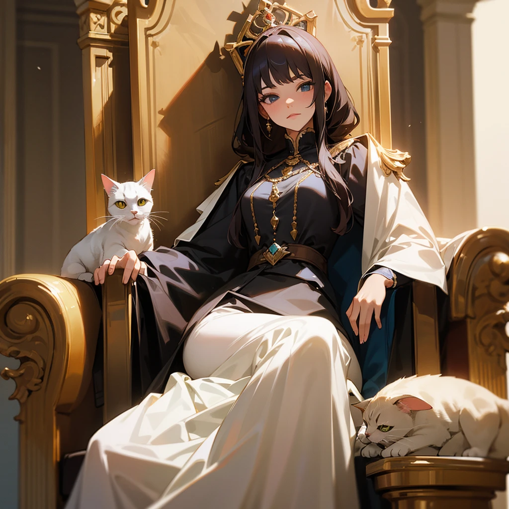 a costumed woman sitting on a throne with a cat's head, Anime goddess, ((a beautiful fantasy empress)), a beautiful fantasy empress, guweiz masterpiece, gorgeous goddess, beautiful seductive anime woman, Guweiz, 极其详细的Artgerm, artwork in the style of guweiz, ancient goddess, guweiz on pixiv artstation, a woman in costume with a snake on her shoulder, dark queen of snakes, snake woman hybrid, Lilith, Beautiful and elegant demon queen, queen of snakes, snake woman, together | Mediovale, beautiful together, yoshitakka amano karol bak, white horned queen demon, Direction: feng zhu, supernatural goddess, a drawing of a cat with long hair and a black blouse, cute anime cat girl, very beautiful fluffy kitten, cute anime catgirl, anime catgirl, beautiful young kitten, catgirl, realistic anime cat, attractive cat girl, very beautiful anime cat, anime cat, very beautiful furry art, warrior cats gray, Furry cat