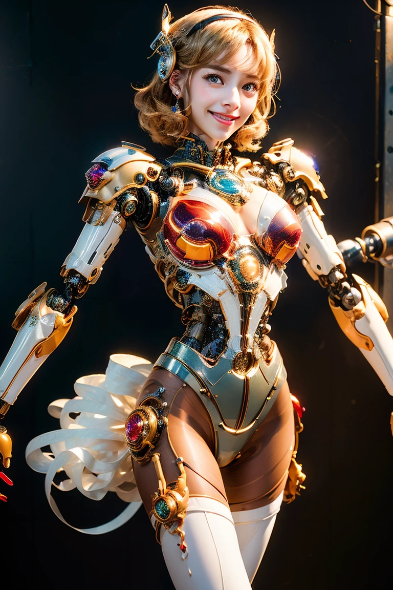 ((Highest quality)), ((masterpiece)), (detailed), One girl, sexy、Mecha Girl、Machine Body、smile、Cute Japanese、Fighting Girl、