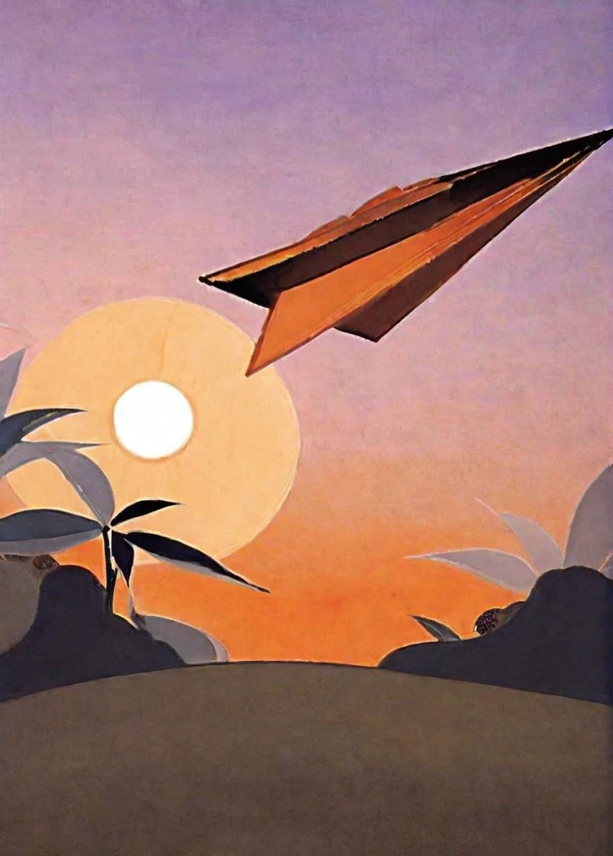 
There is a paper airplane flying over a large orange object，背景是Sunset，（（Sunset）），yolk，Sunset！，There are no gradients，Very flat shadows，The sun in the background，Digital drawing，In the spongy stomach，Complete light blocking，Round pupil，背景中的Sunset，详细的Digital drawing，No shadow，Rich colors，theme；Forge ahead and forge a brilliant chapter. Carry forward the past and forge a brilliant chapter. Carry forward the past and forge a brilliant chapter. Carry forward the past and forge a brilliant chapter. Carry forward the past and forge a brilliant chapter. Carry forward the past and forge a brilliant chapter. Carry forward the past and forge a brilliant chapter. Carry forward the past and forge a brilliant chapter. Carry forward the past and forge a brilliant chapter.