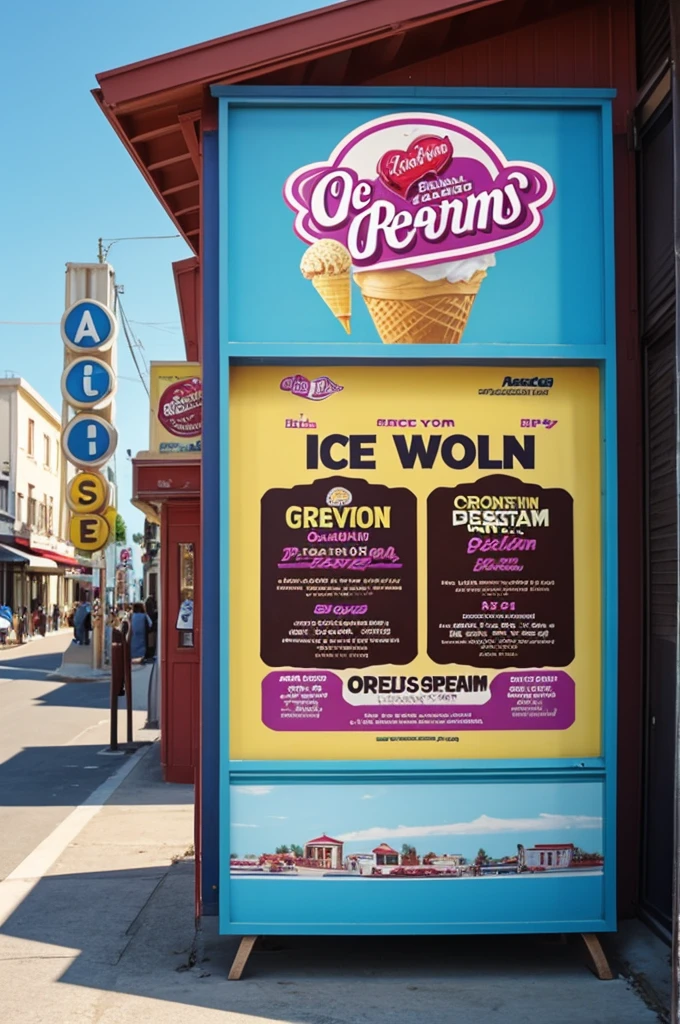 Advertising for a new ice cream flavor