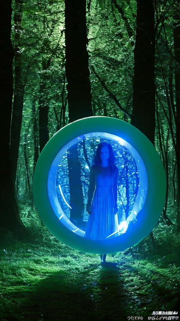 time machine, in the forest, alien, luminescence