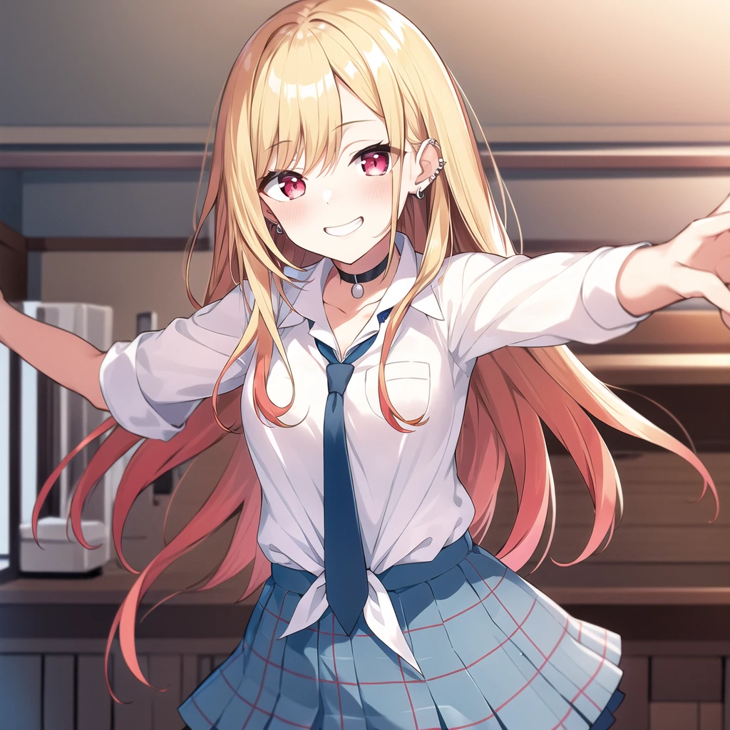 (masterpiece, highest quality:1.2), A girl with blonde hair and red eyes wearing a white shirt, Side Ponytail, Full Bang, Looks confused, on stage,
Super detaileded, highest quality, Expressive eyes, Perfect Face, super high quality, Super detailed,nsfw,skirt lift