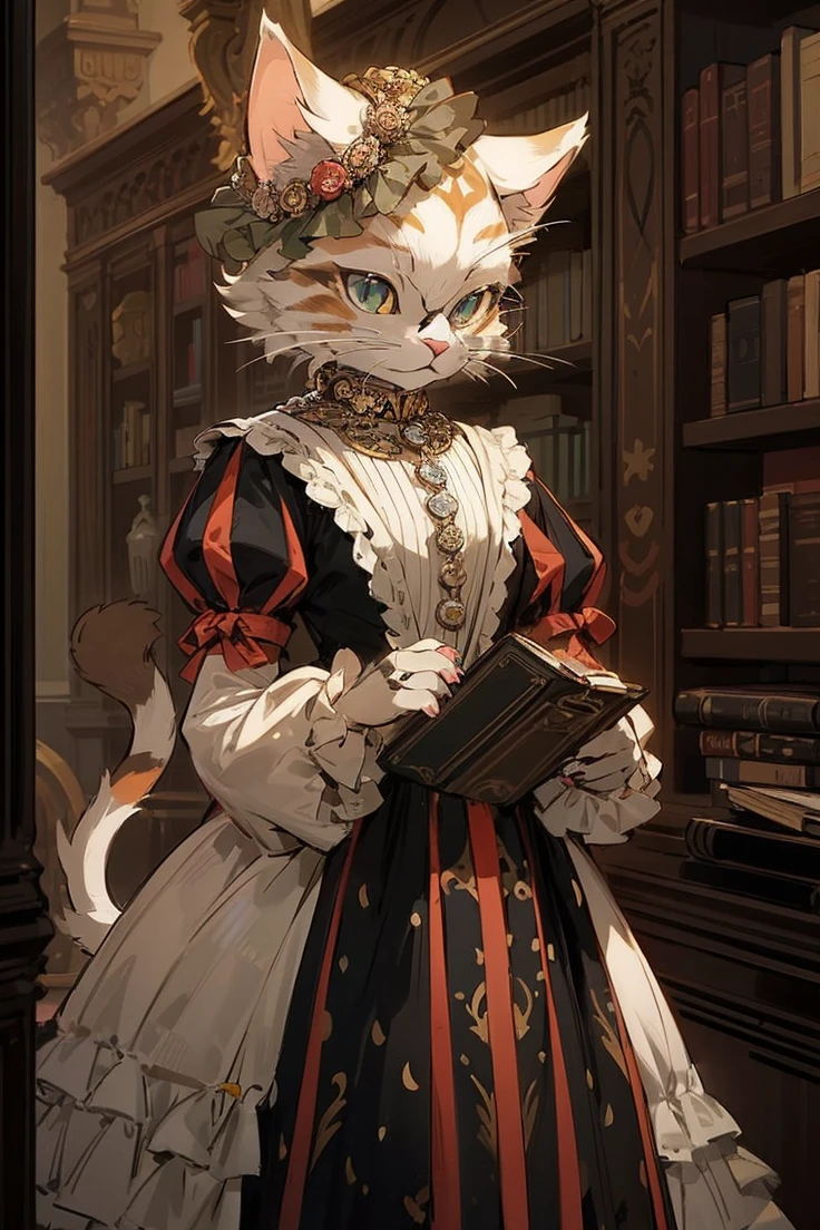 a drawing of a cat with long hair and a black blouse, cute anime cat girl, very beautiful fluffy kitten, cute anime catgirl, anime catgirl, beautiful young kitten, catgirl, realistic anime cat, attractive cat girl,  very beautiful anime cat, anime cat, very beautiful furry art, warrior cats gray, Furry cat, Egito
