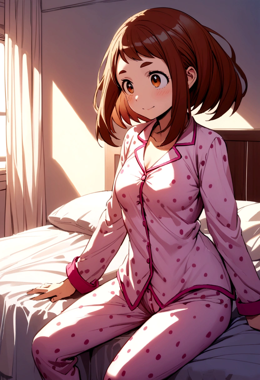 Ochako Uraraka, pajama sexy, bedroom