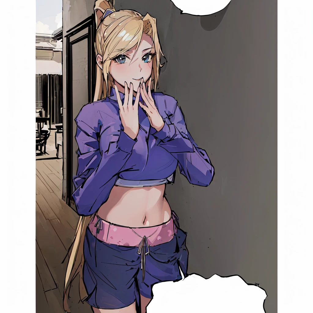 girl with long hair, hair blonde, beautiful blonde, sultry gaze, lovely eyes, provocative smile (blonde hair) Lots of details in the clothes, detailed light and shadow, 8K, Perfect anime, sexy girl, big boobies, very sensual