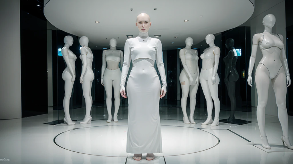 a group of preformed human androids, featureless, genderless, faceless