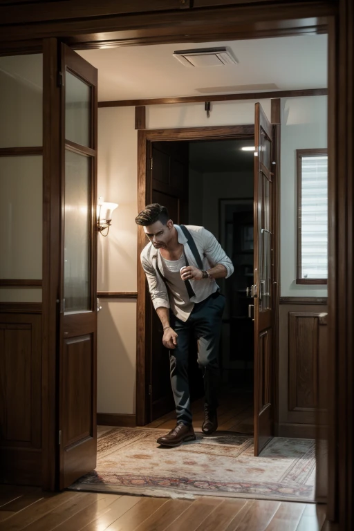 man entering the house drunk