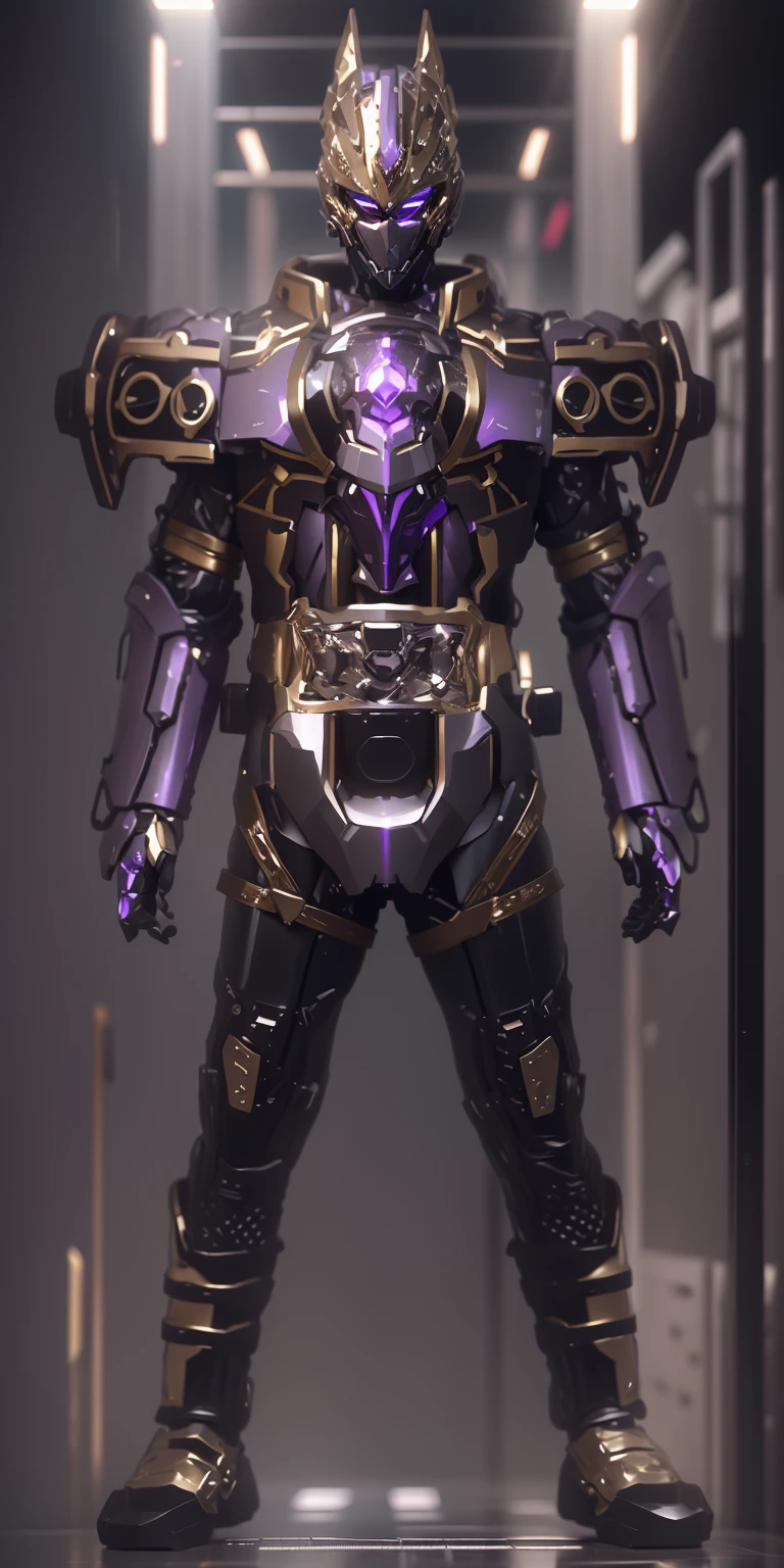 The color changes to purple diamond and gold，Some purple and gold（Ensure its layering and armor texture，Purple is the main color，Add some gold for decoration，Because of the extremely thick armor texture，Make it look more like a mechanical armor，Can have very strong sharpness）