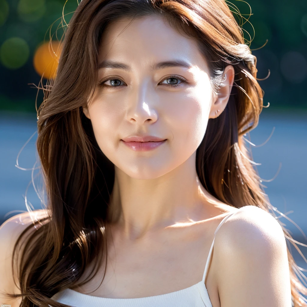 Beautiful mature woman with wavy long hair, she is stunning, Ultra-high resolution,(Realistic:1.4), ((Highest quality)), ((masterpiece)), (be familiar with),