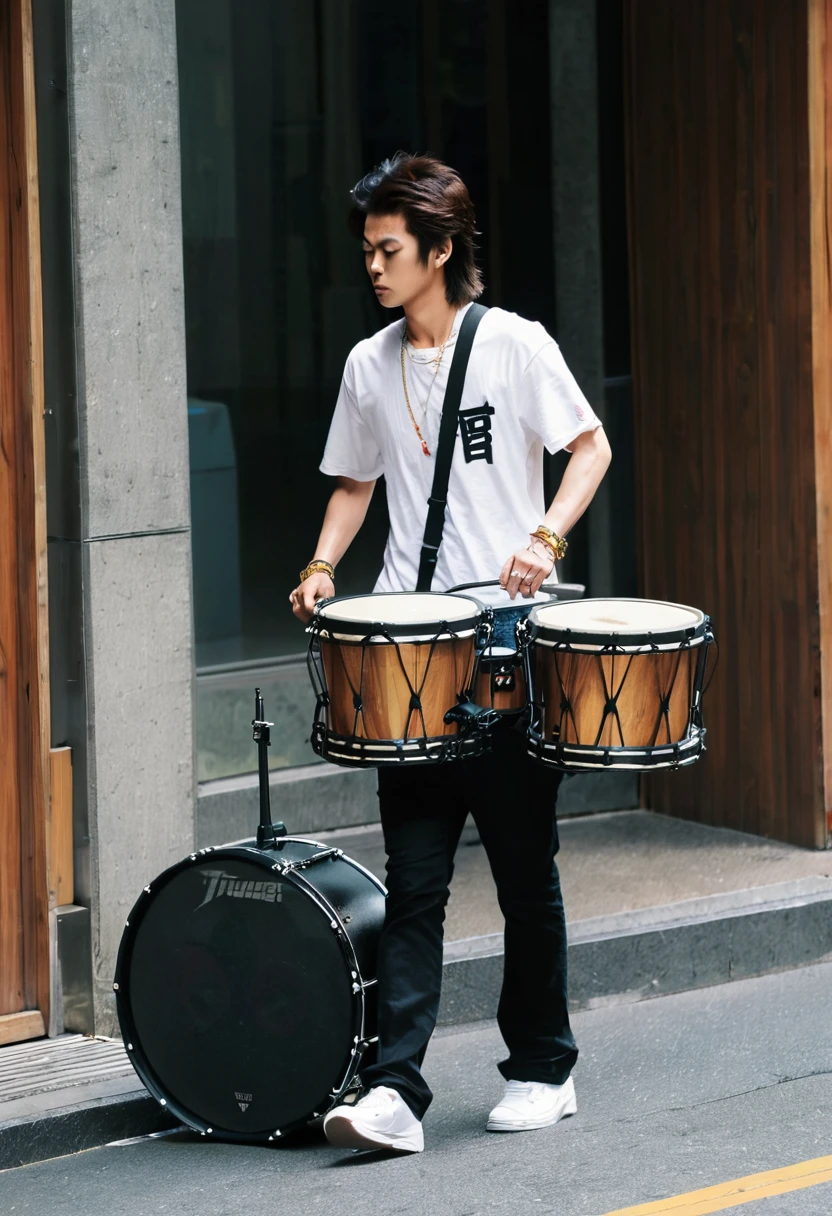 Real、Carrying a five-drum set、thunder