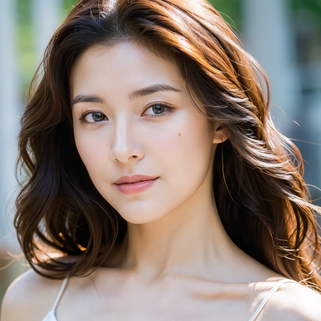 Beautiful mature woman with wavy long hair, she is stunning, Ultra-high resolution,(Realistic:1.4), ((Highest quality)), ((masterpiece)), (be familiar with),