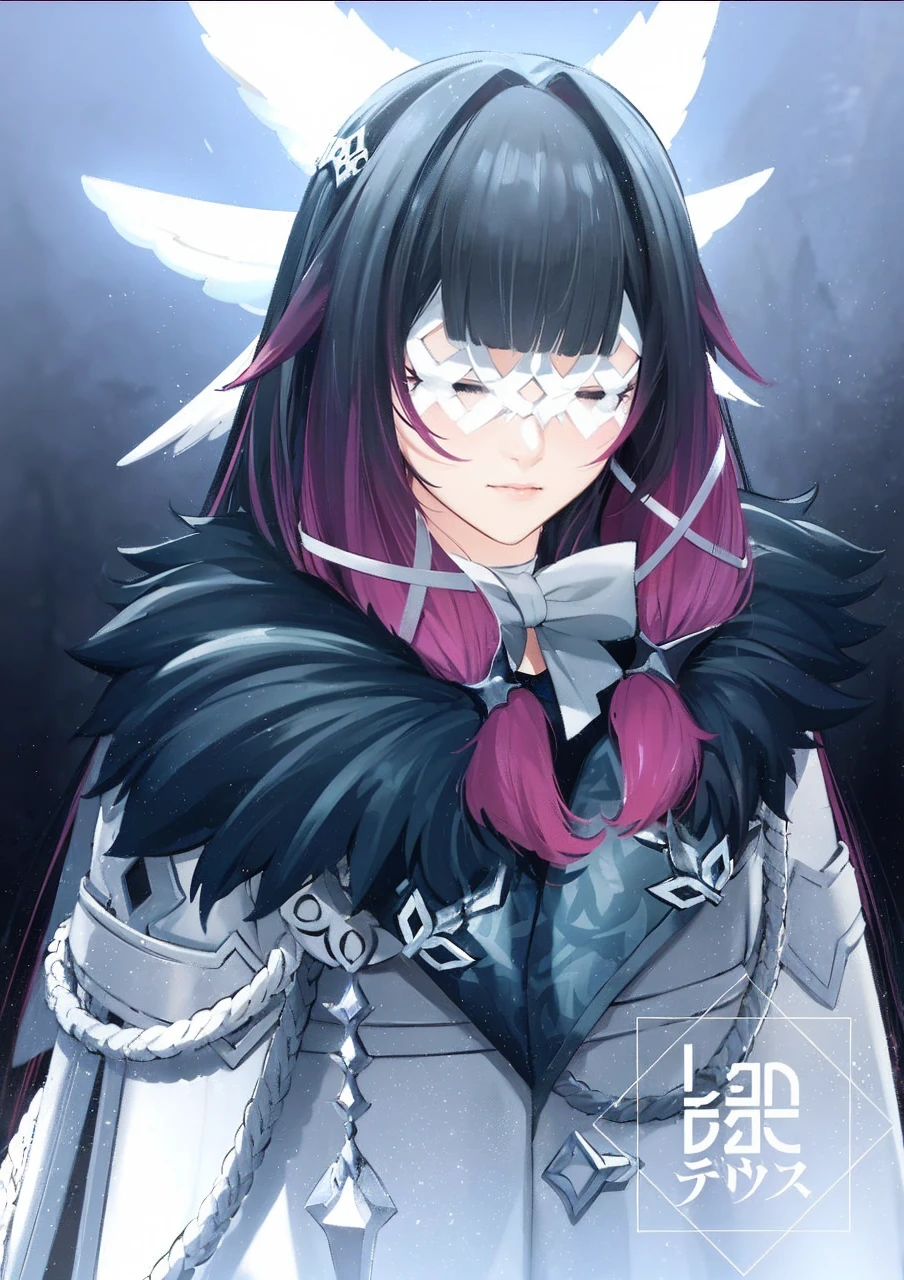 I want this character to have a single hala and look like she came out of an abyss that looks like a warrior. I don&#39;t want her to be the same as the image I give you, just similar or get ideas from what I want. 