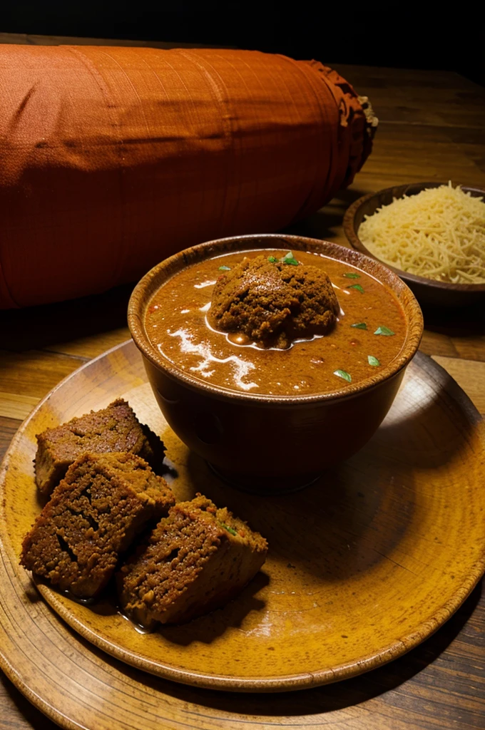 Rendang, a traditional Indonesian spiced food typical of Minang