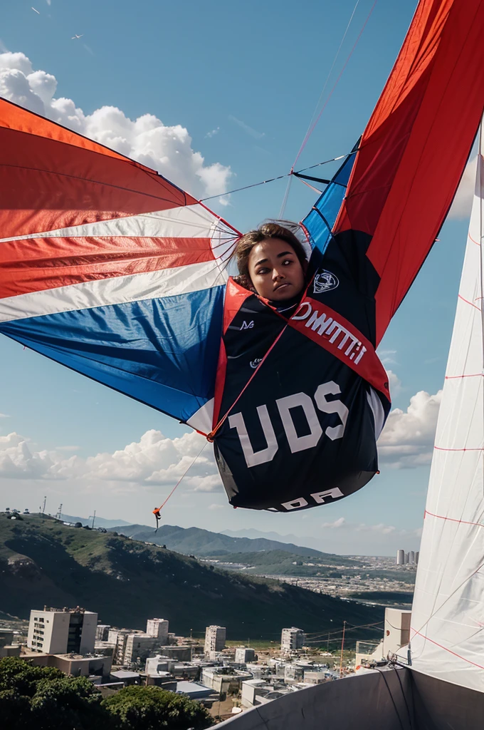 The logo is circular with a dynamic kite image,kites are given lines that give the effect of moving in the air,with writing "Without limit" with modern and easy to read fonts,Include symbolic elements "without limit", seperti tanda infinity (∞) which can be combined with a kite string.