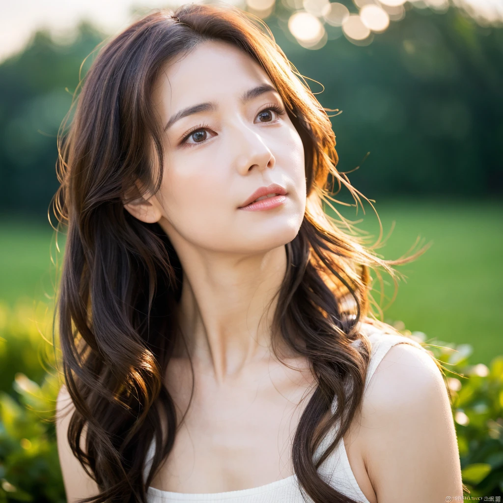 Beautiful mature woman with wavy long hair, Sexy Mature, Ultra-high resolution,(Realistic:1.4), ((Highest quality)), ((masterpiece)), (be familiar with),