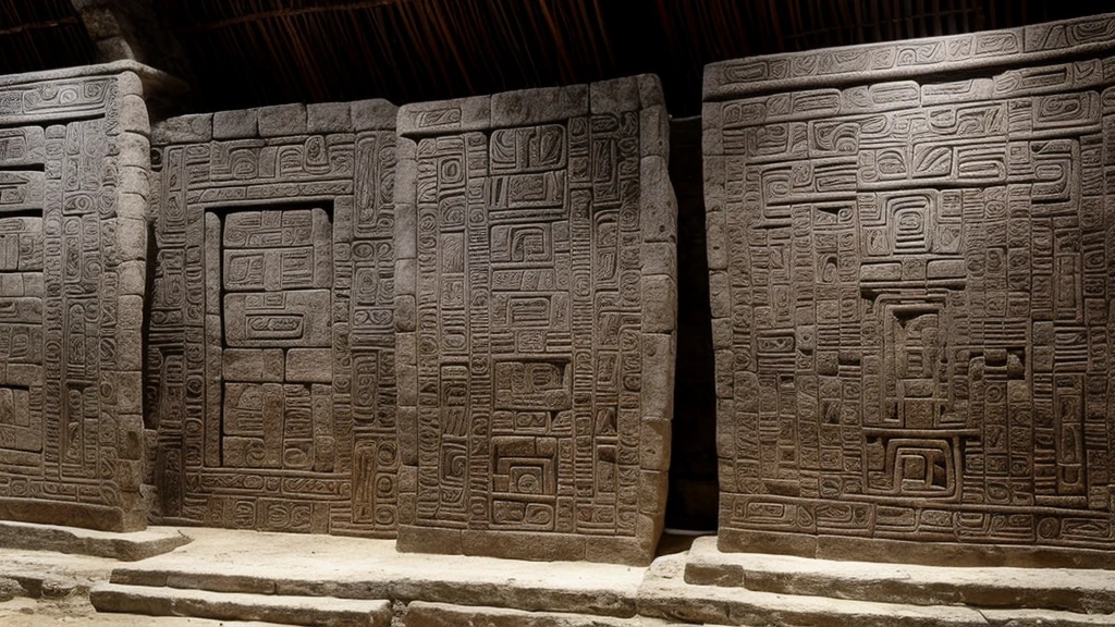 Artifacts from the Mayan civilization