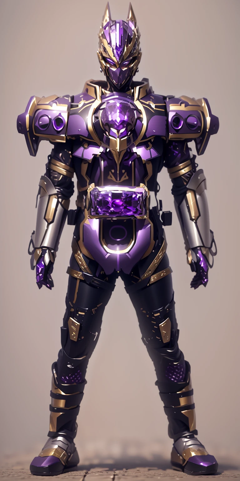 The color changes to purple diamond and gold，Some purple and gold（Ensure its layering and armor texture，Purple is the main color，Add some gold for decoration，Because of the extremely thick armor texture）