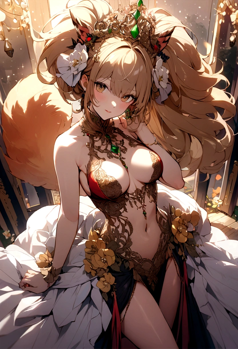 Girl with animal features like fire pokemon beautiful and sexy