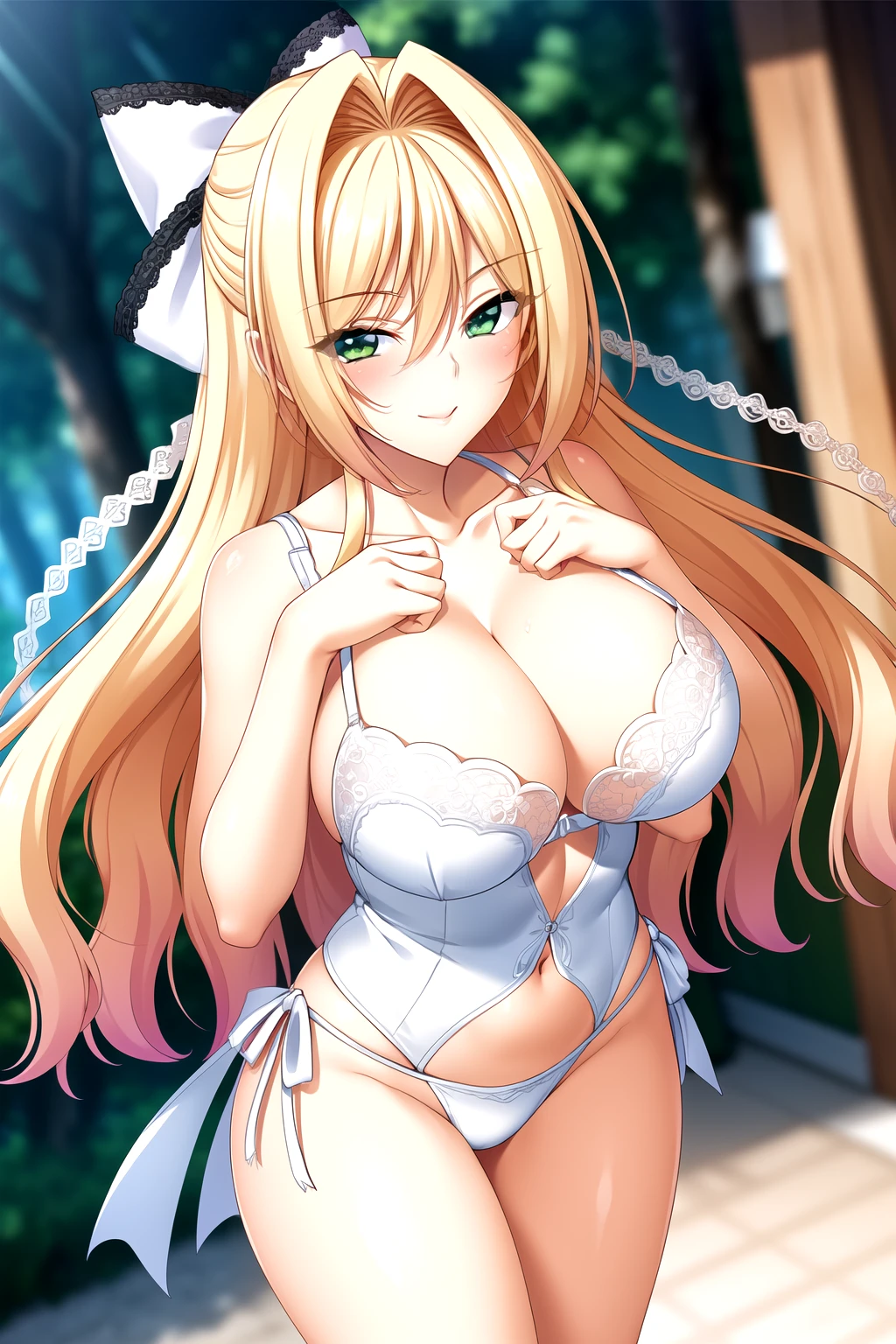 veil, bride, white bra, wedding dress, white underwear, 1 girl,20 years old, ,large Chest, Young women,Fair Finger,Fair long legs,Fair Body,Fair Nose,Fair character design, Perfect eyes, perfect Face,Expressive eyes, Looking at the audience,(lead_Body),(Focus on her Face), Official Art,Extremely detailed CG unity 8k wallpaper, Perfect Lighting,rich and colorful, bright_front_Face_Light,發Light的皮膚, (masterpiece:1.0),(the best_quality:1.0), Ultra-high resolution,4K,Very detailed, photography, 8K, Human Development Report, high resolution, absurd:1.2, Kodak Portrait 400, Film Grain, Blurred background, Bokeh:1.2, 鏡頭Light暈, (Full of energy_color:1.2) (Fair,Target_Chest:1.2), (Fair_Face:1.5),(narrow_waist), smile, happy,