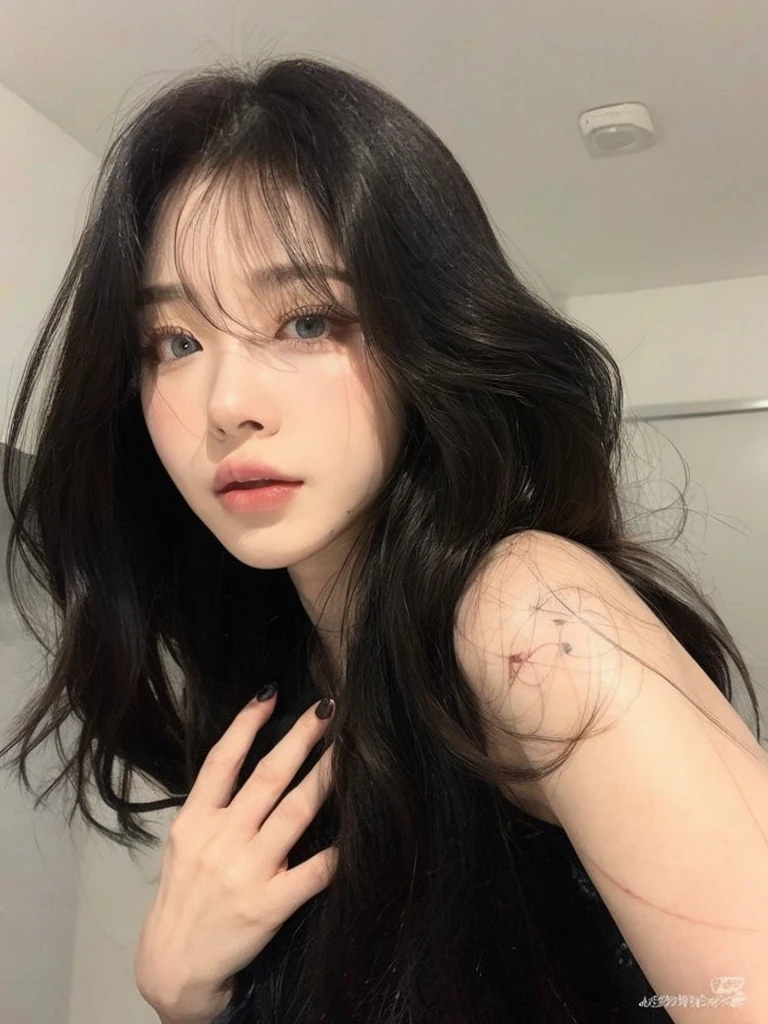 korean, tattooed, White hair