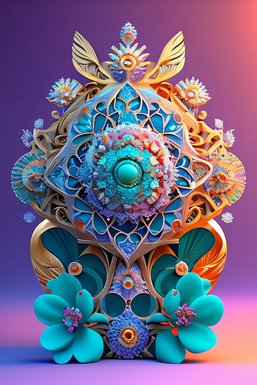 Amidst a vibrant, intricate backdrop that mimics the grandeur of stage sets, the character Miki Asai from Group f/ stands prominently. Surrounded by an array of circular shapes reminiscent of wealth, the scene is awash with hues of Ivory and Crystal, creating an opulent atmosphere. This masterpiece, inspired by the artistic style of Group f/, is meticulously crafted using Unreal Engine 5 (UE5) for ocrendering and further refined with Cinema 4D and Blender. The detail and precision of the work are evident in the smooth, flowing edges and deep lines, showcasing the artist's exceptional skill. The
