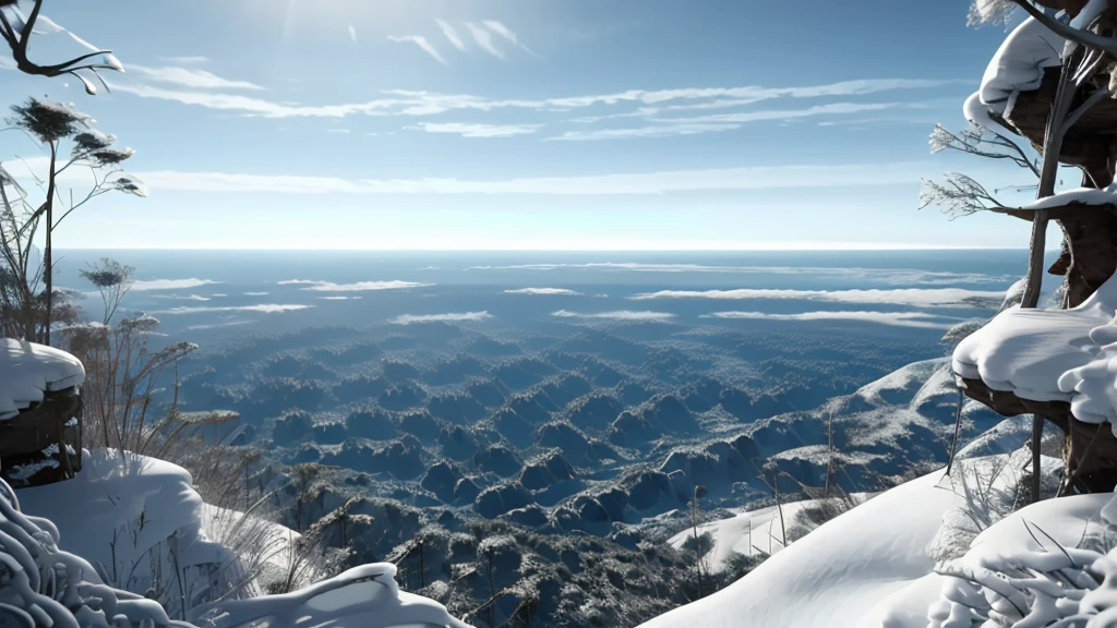 Snowfield, vast, clean, minimalist, sky, horizon,，pov, atmospheric perspective, 8k, super detail, ccurate, best quality