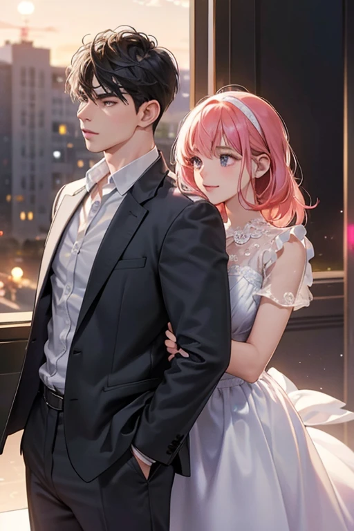 Image:
• A close-up shot of a man in a suit (representing Chris the CEO) embracing a younger woman dressed semi-casually (representing Jenny the intern). Their faces could be slightly obscured to keep an air of mystery.
• An office setting in the background, blurred, with the couple in the foreground to symbolize their workplace romance.
• Could use warm lighting and some bokeh effects to create a romantic, dreamy vibe.
Color Scheme:
• Use rich, saturated colors like red, purple or fuchsia to convey passion and romance.
• Accents of black or charcoal could represent the corporate world.
• Some pops of white or soft neutrals like tan could offset the deeper tones.