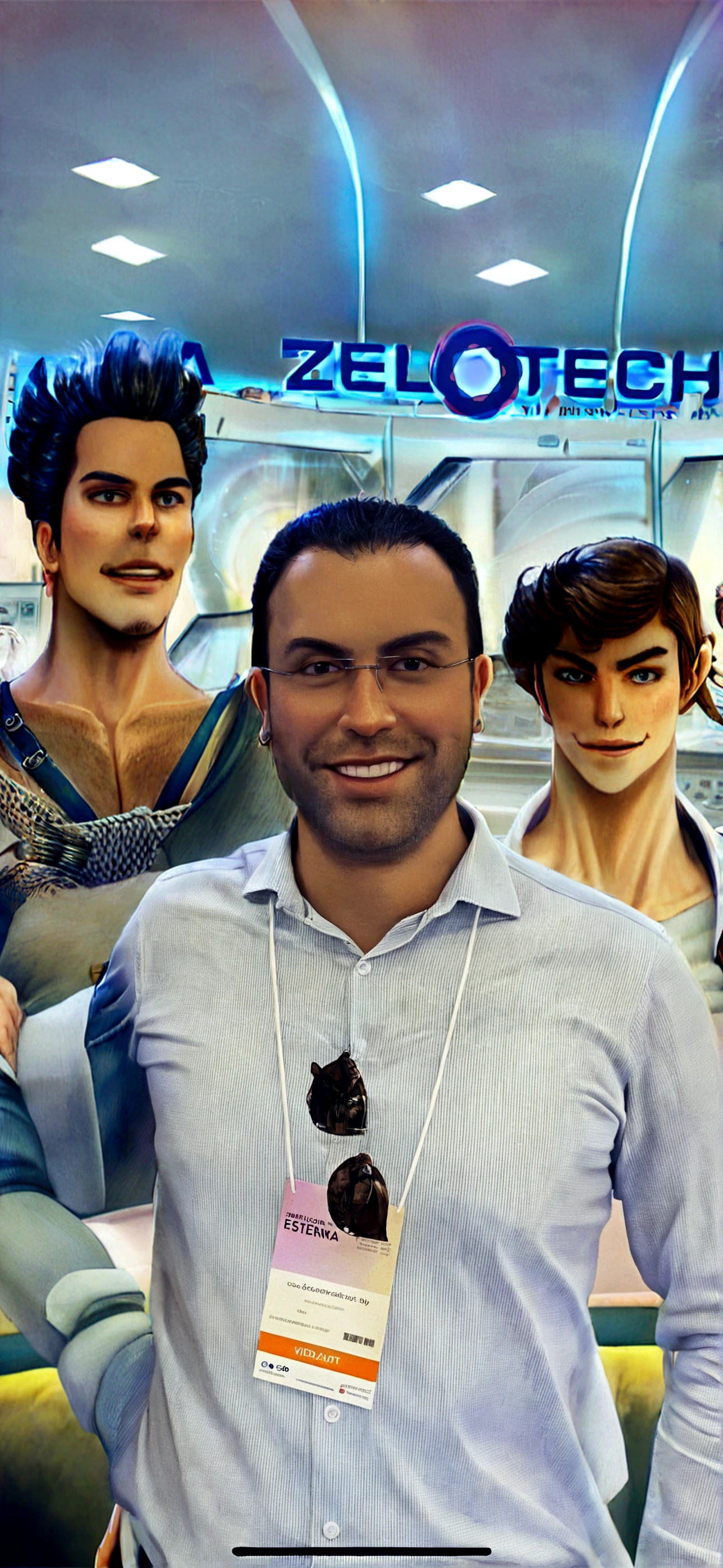 man and woman standing in front of an electronics display, icaro carvalho, david rios ferreira, caio santos, edon guraziu, by Luis Miranda, edu souza, by João Artur da Silva, powder Nándor Katona, daniel mirante, by Samuel Silva, by Ramon Silva