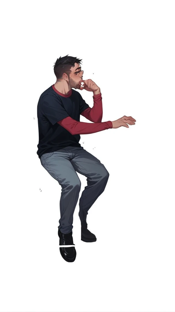 defecating in the toilet
