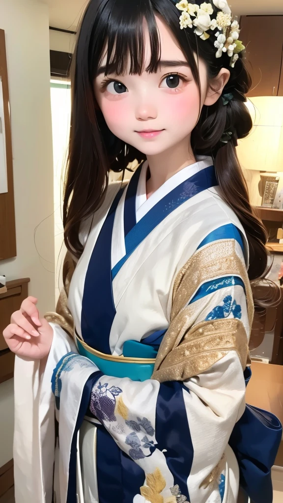 Tabletop, Highest quality, Very delicate and beautiful girl,Very delicate and beautiful, World Masterpiece Theatre, Very detailedな, Very detailed, Highest quality, Very beautiful silky black hair,kimono,Japanese Clothing,落ち着いた色合いのkimono,ナチュラルカラーのkimono, High resolution, Very detailed,1 Girl, Highest quality, shape, Looking at the audience, Material, canvas, Oil, Genuineistic, Realist ,Genuine,Great background,Otherworldly background,