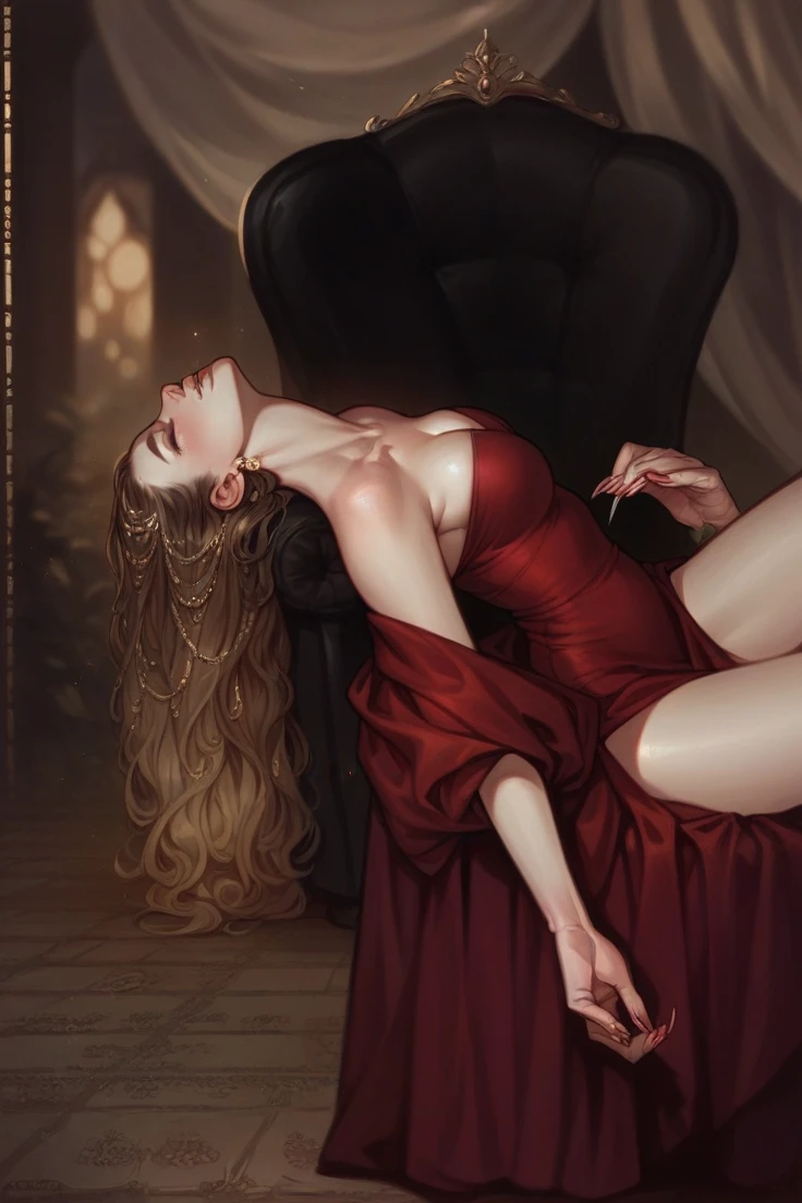 Precious lady, Beautiful body, curvy body, long nails, beautiful hands, Beautiful woman, beautiful abdomen, HD quality, digital art, drawing