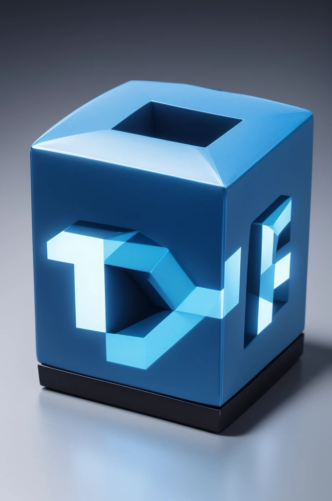 A cube-shaped box,This box has a question mark symbol on it,box in blue tones , image would be in full hd 4k, image with suspended tone