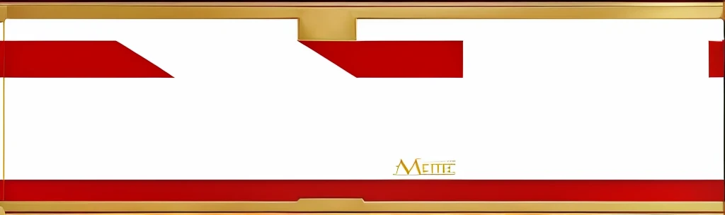 There is a red and white wall，There is a red stripe on it, Red, white and gold color scheme, Layout Framework, Gold and red metal, Game Coverage, Inside the stylized border, Red and gold color palette, Gold and red, 3 pieces, Switzerland, Big white border, Gold and red accents, R/Art, R /Art, R / Art