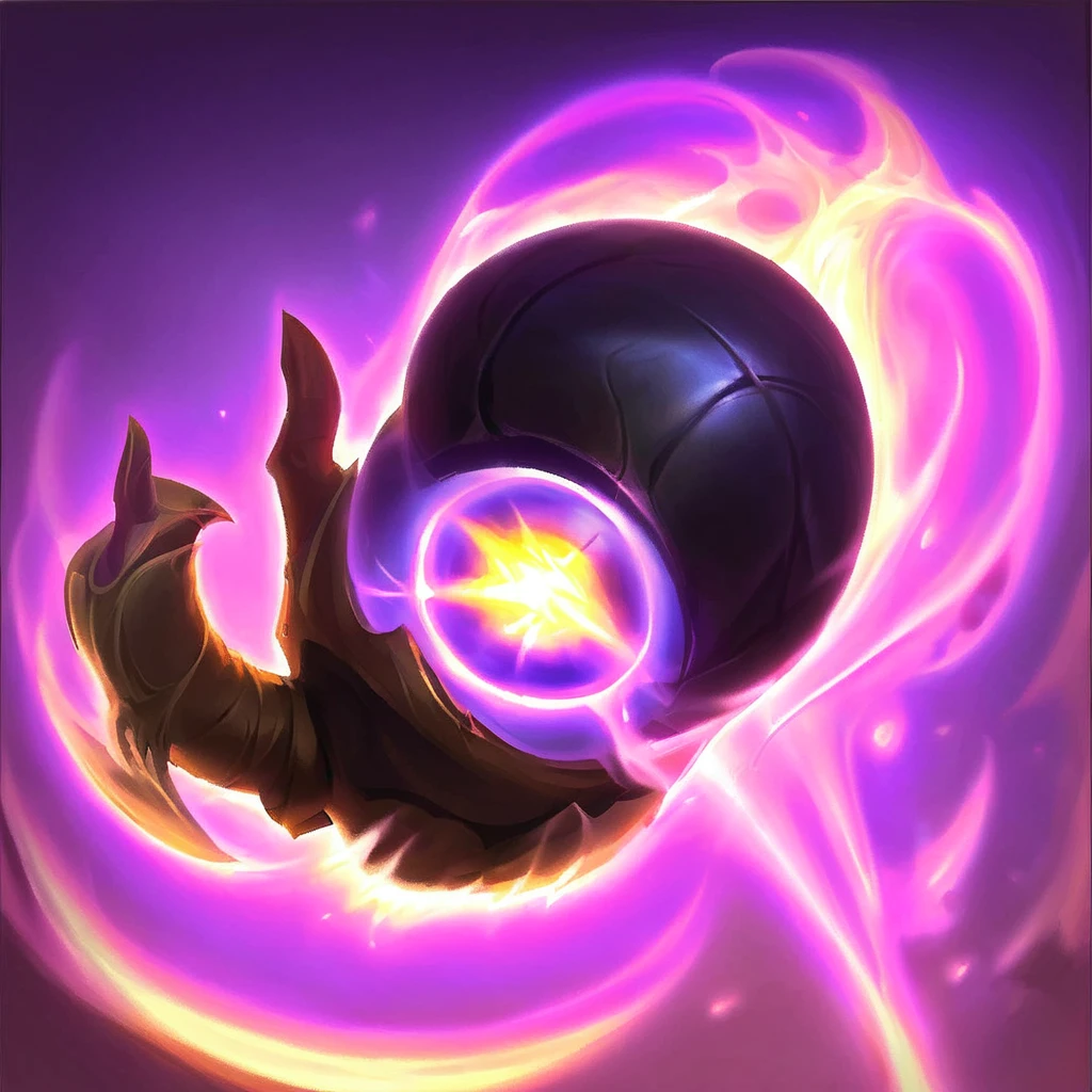 isualize an artwork where a sorcerer conjures a dark orb in their hands, directing it towards their enemy with menacing intent. The orb, pitch-black and crackling with ominous energy, surges forward ominously. The enemy, depicted in the foreground, recoils in fear as the orb approaches, its malevolent aura causing visible disturbances in the air around it. The scene captures the moment of impact, conveying both the imminent threat and the raw power of the dark magic contained within the orb