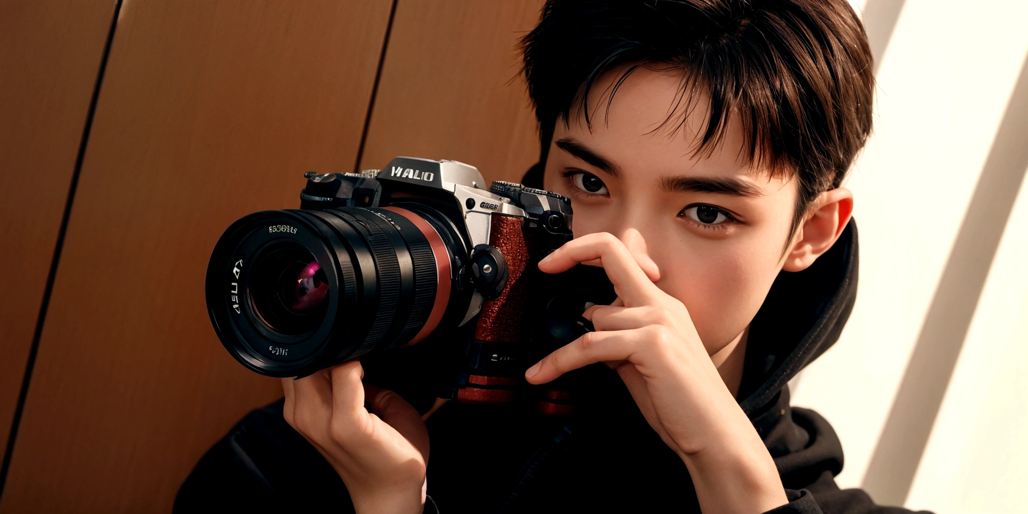 Male camera shooting