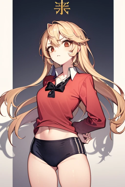 score_9, score_8_superior, score_7_superior, score_6_superior, an awesome wallpaper with art and kinky character on the left side with hearts on it, 1girl, breasts, one eye closed, long hair, animal ears, green eyes, thighhighs, blonde hair, solo, heart, navel, smile, open mouth, sweater, very long hair, pink hair, large breasts, underboob, white background, arm up