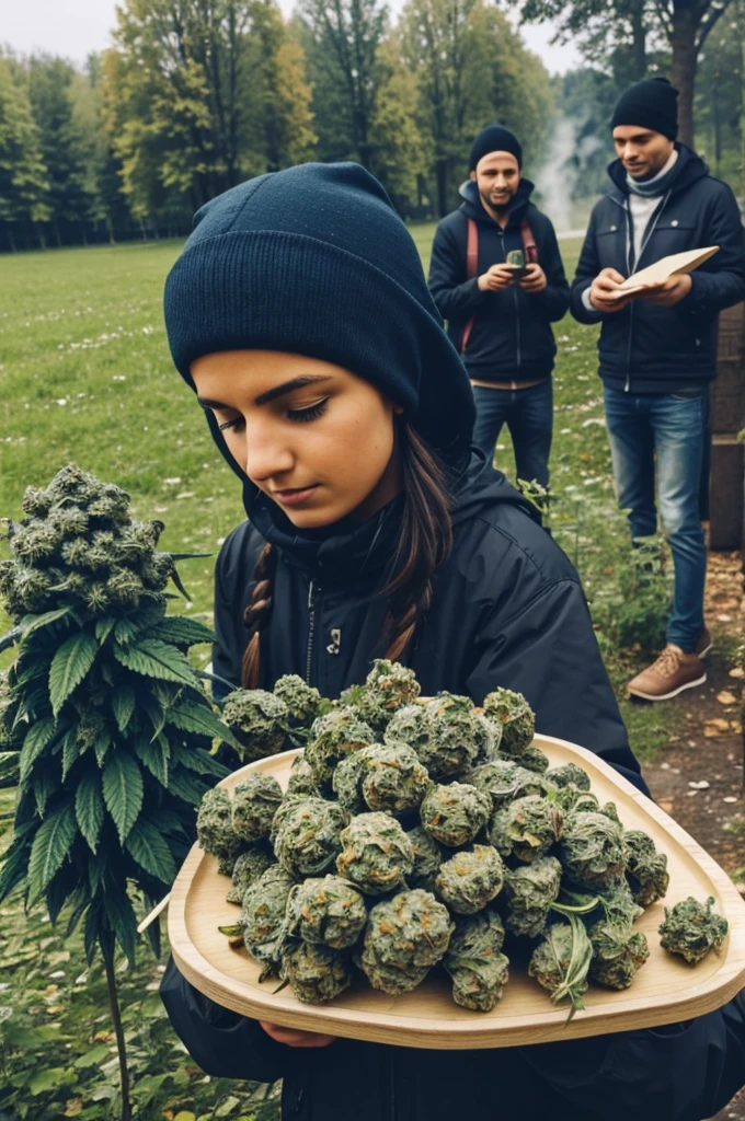 Vegan Central Europe smoking weed