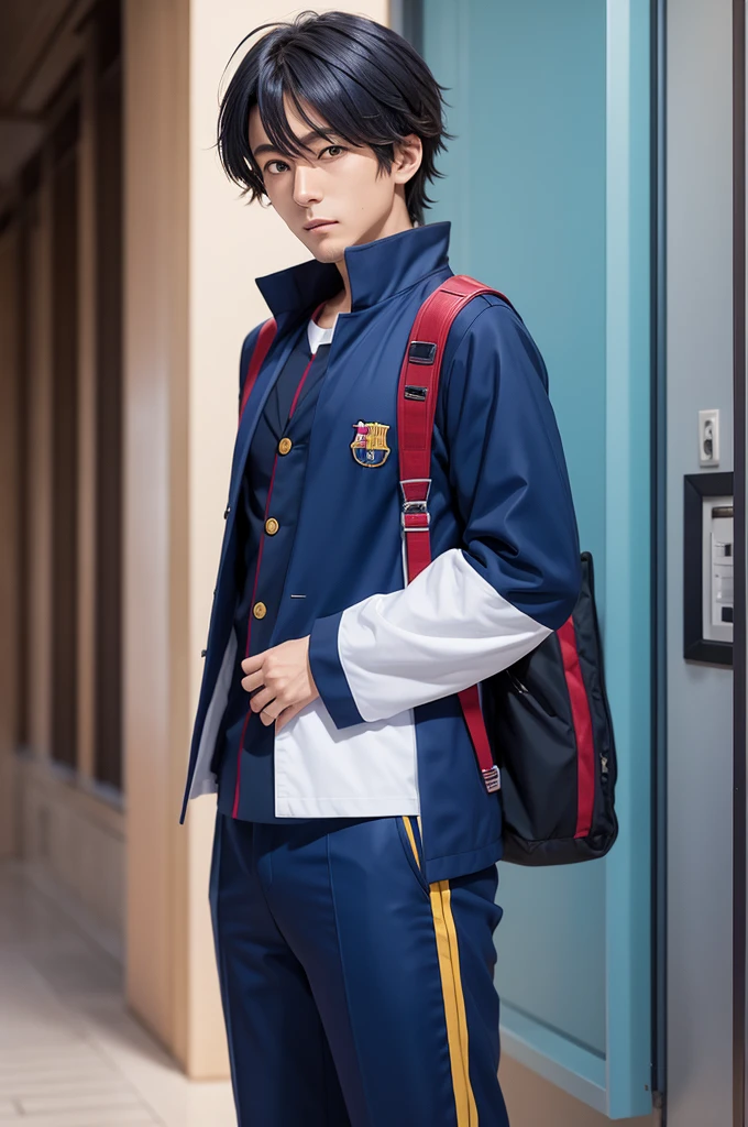Isagi Yoichi(blue lock) with the anime style Barcelona uniform