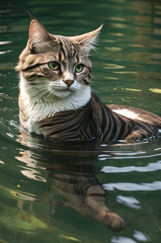 Cat in water
