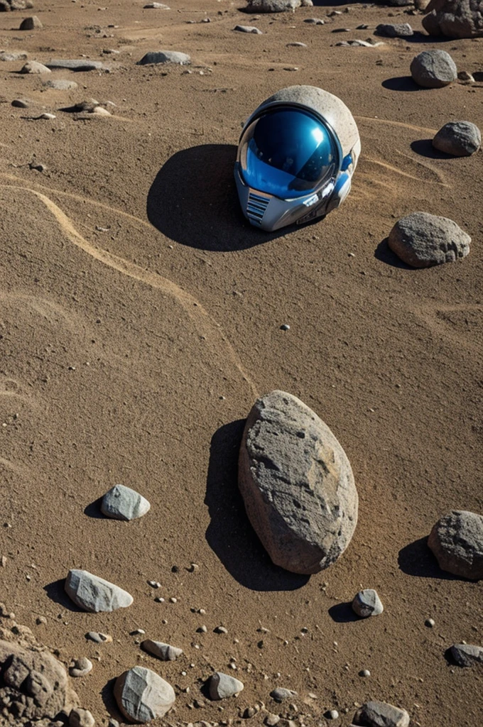 Alien rocks in the universe with astronauts