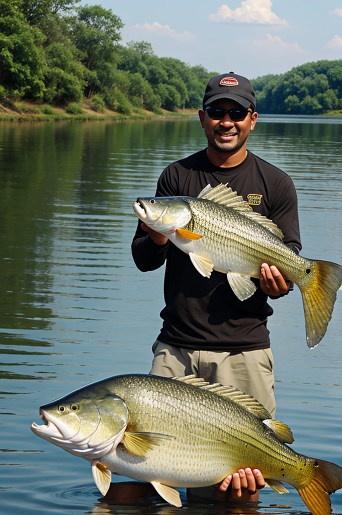 man catch big fish