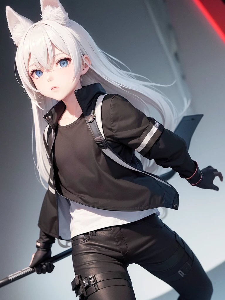 **Appearance**:
- **Height**: 1,65 meters - **Weight**: 52 kg
- **body hair**: black and smooth, falling upon your bright blue eyes - **eyeballs**: Bright blues - **Skinned**: Clara with a distinctive scar on her left arm
**outfit**:
- **jaket**: Ryuga wears a fitted black jacket made from a tough material, with multiple hidden pockets for storing small items and tools. The jacket has a wolf symbol on the back, representing your skill de invocar Espíritos Guardiões.
- **chemise**: Under the jacket, He wears a dark gray long-sleeved shirt, light and breathable, allowing freedom of movement.
- **Pants**: Pants cargo pretas com vários bolsos reforçados para carregar equipamentos adicionais. The pants are made from a tear- and wear-resistant fabric, ideal for missions and training.
- **booties**: booties de combate pretas, resistant and comfortable, providing excellent traction and support during running and jumping.
- **mitts**: mitts pretas especiais que amplificam sua aura Nen. The gloves have little animal spirit symbols sewn into them, representing your skill.
- **Accessories**: Ryuga wears a red band on his left arm., which he considers a lucky charm. The track was a gift from Takeshi, your mentor.
- **duffel bag**: A small black backpack that he uses to carry essential supplies, like food, water, a first aid kit and training scrolls
