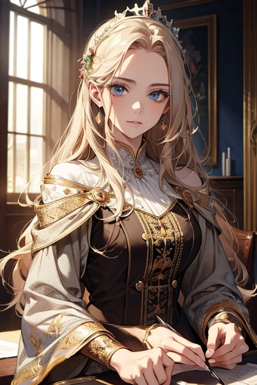 ((best quality)), ((masterpiece)), (detailed), King's Room, Fantasy, Perfect light and shadow,Scenes,landscape,8K,HD, Animation style, Genshin, Game, Europe, Luxury, gorgeous, Room, Demon's Room, Canopy bed