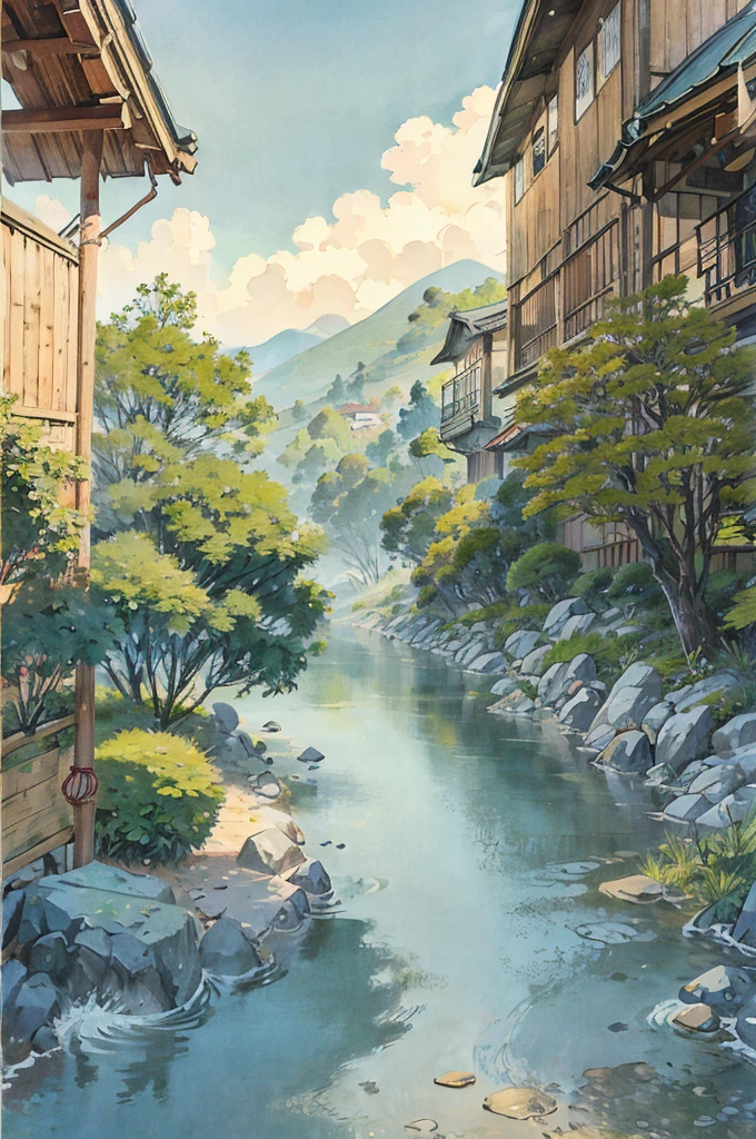 Old-fashioned Japanese townscape in summer、Nostalgic