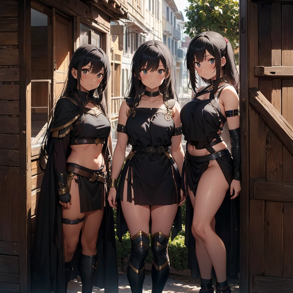 Simple high-cut full-body tights、Full body tights that cover everything except the face、Brown see-through、Nipples are visible through、No clothes except for full-body tights、1 woman