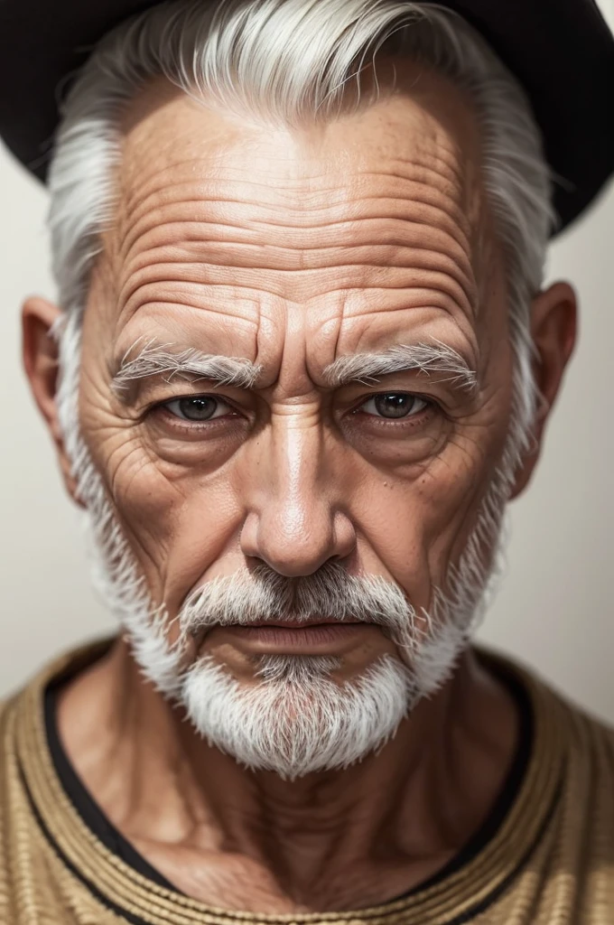 ((best quality)), ((work of art)), (detailed), perfect face Old men's heads lying on the ground, with black pixelated stripe covering the eyes