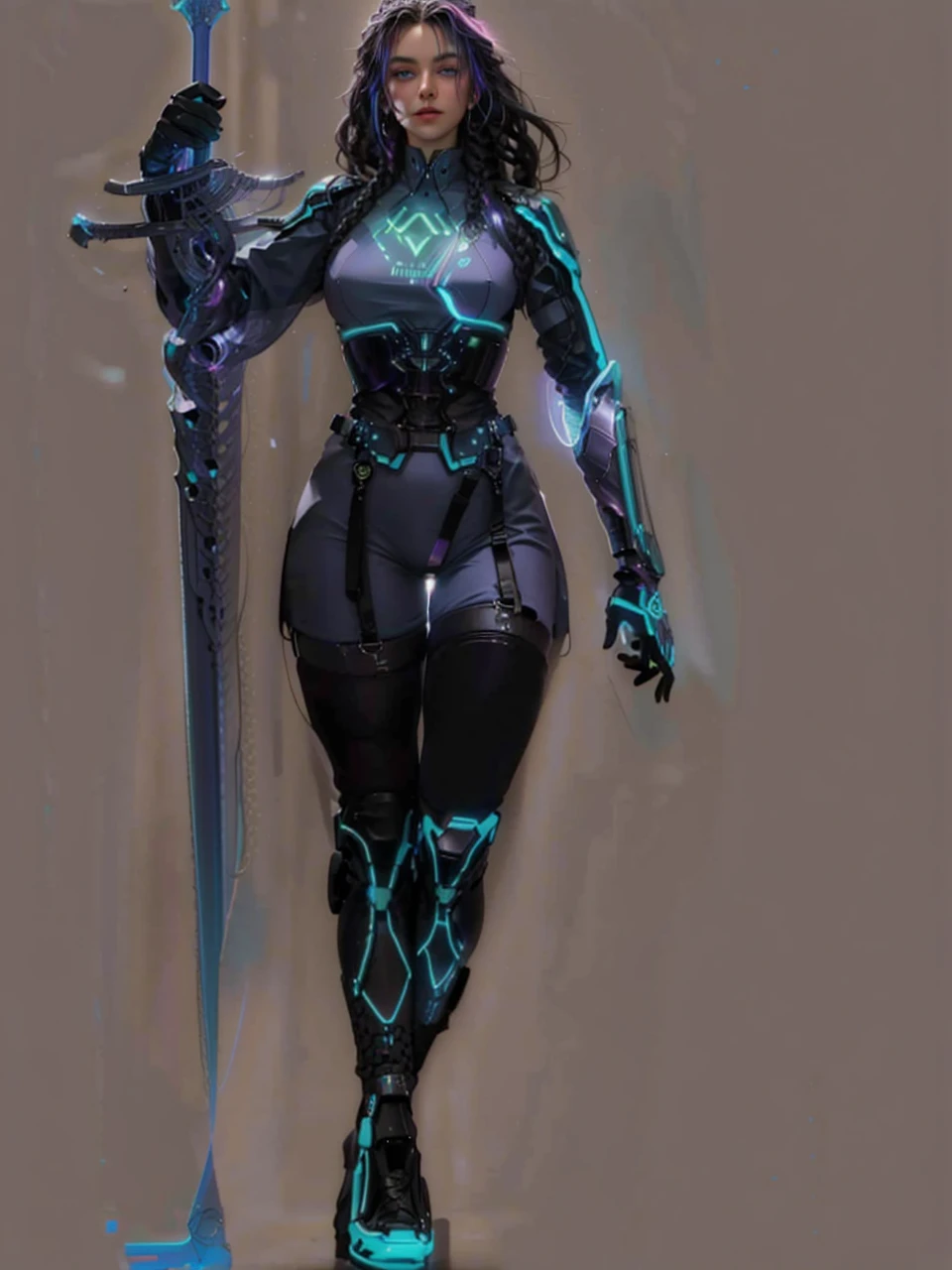 (master part, high resolution, photo-realistic:1.4), (long hair braid, Braided snakes, master part, best quality, alta qualidade, intrincado, Premiado) em um (neon-lit:1.4) CIDADE CYBERPUNK, em um (encharcado pela chuva:1.2) Rua, Medusa is a futuristic fashion icon, Mixture of bioengineered tissues and iridescent holographic scales, (neon roxo, Azul Neon:1.2), cabelos muito longos, reptile eyes, roxo neon, néem umzul, Metropolis, (Cinematic lighting, futuristic background:1.2), cowboy shot