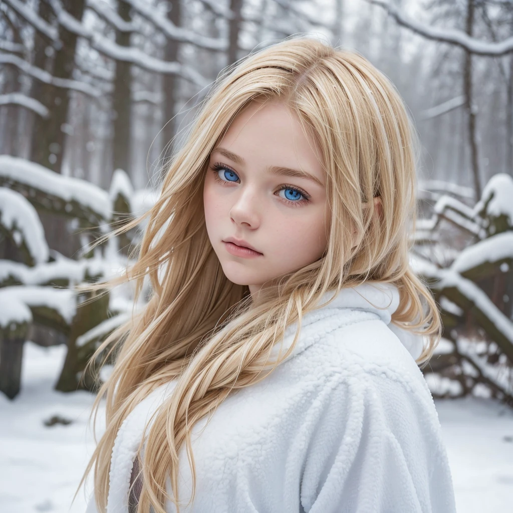 AlexiaThompson01R,, emerges from the snow falling outside, her straight blonde hair capturing the softness of flakes dancing in the wind. His expression is a mix of sadness and determination, reflected in your deep blue eyes, that seem to absorb the vastness of the Canadian winter. Tears join the cold raindrops on your cheeks, a melancholic synthesis of the nature that surrounds it. Her rosy lips and immaculately clear skin are markers of her innocence. ., while his arrogant stance indicates surprising inner strength. The direct, golden hair falls softly over the shoulders, adding an aura of serenity to your figure. AlexiaThompson01R is more than just a person lost in the vastness of the Canadian winter; She is a vision of beauty and resilience, a promise of hope in the midst of sadness. (completely naked)
